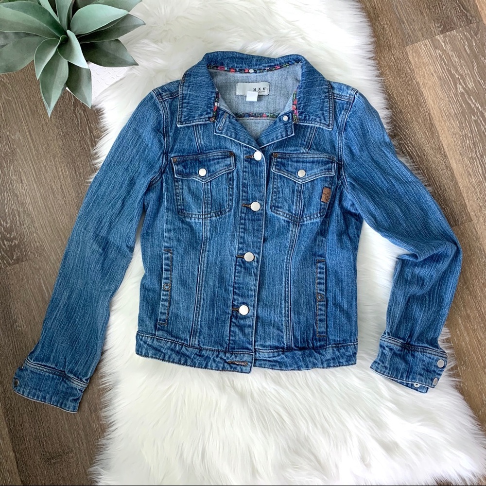 MNG Mango Denim Jean Jacket Size S
